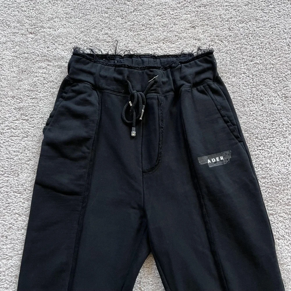 ADER ERROR Duct Tape Sweatpants Size A1 Mens Black Bottoms Drawstring Pull On